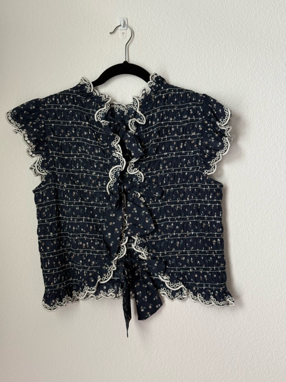 Sezane Liorane Blouse in Marine Floral Print - Picture 3 of 6